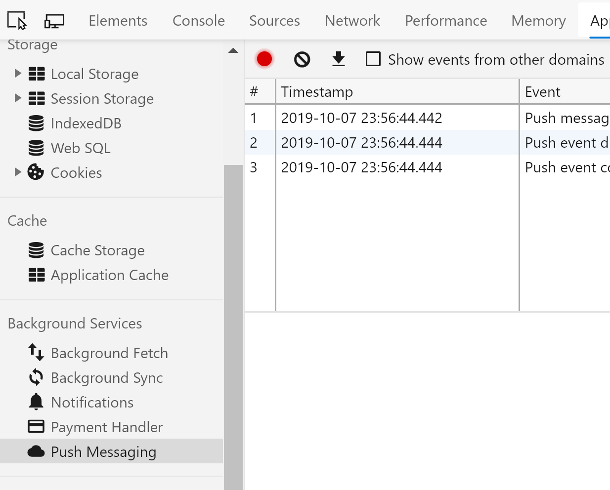Konsole der Entwicklertools des Browsers auf der Registerkarte 