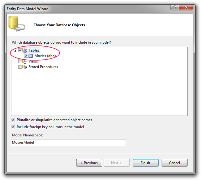 Entity Data Model-Assistent