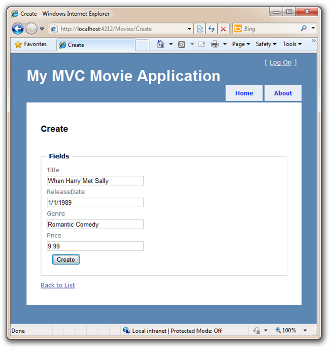 Erstellen: Windows Internet Explorer