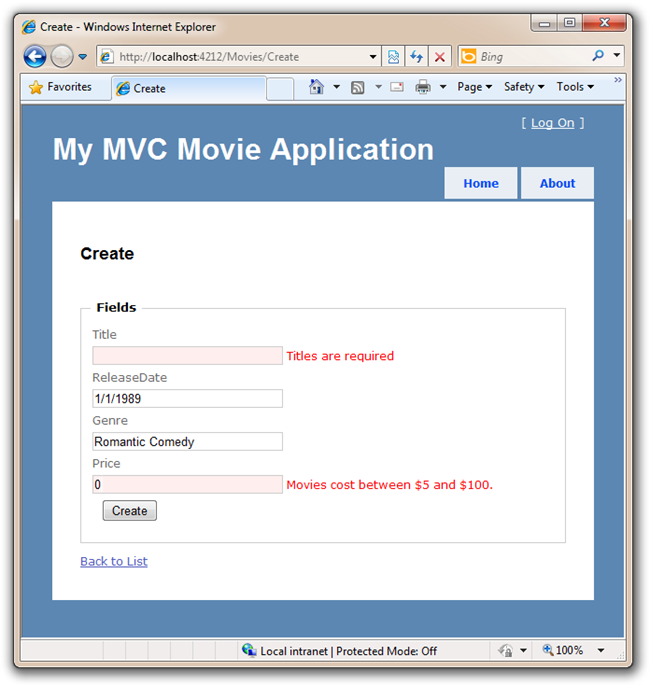 Erstellen: Windows Internet Explorer