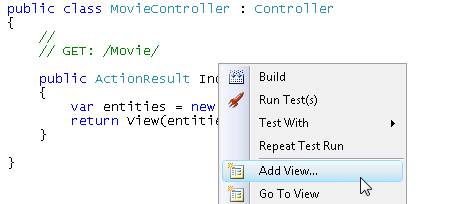 Hinzufügen einer Ansicht