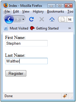 Mit HTML-Hilfsprogrammen gerenderte Seite