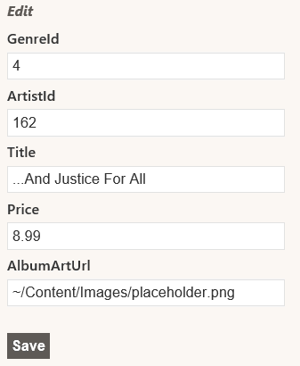 Bearbeitungsansicht des Albums durchsuchen