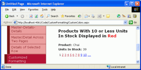Für Produkte mit ausreichend großen Lagereinheiten wird keine benutzerdefinierte Formatierung angewendet.