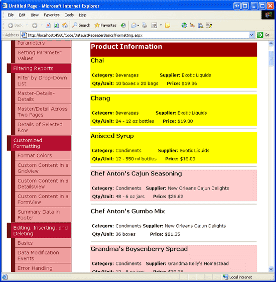 Das gesamte Produkt wird für Produkte unter $20,00 hervorgehoben.