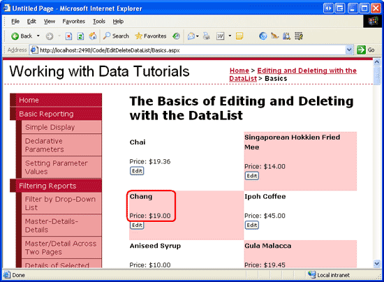 Beim ersten Besuch der Seite befinden sich alle Produkte im Read-Only Modus