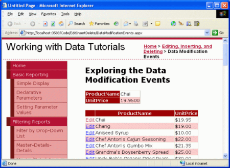 Die DetailsView wird derzeit im Read-Only Modus gerendert.