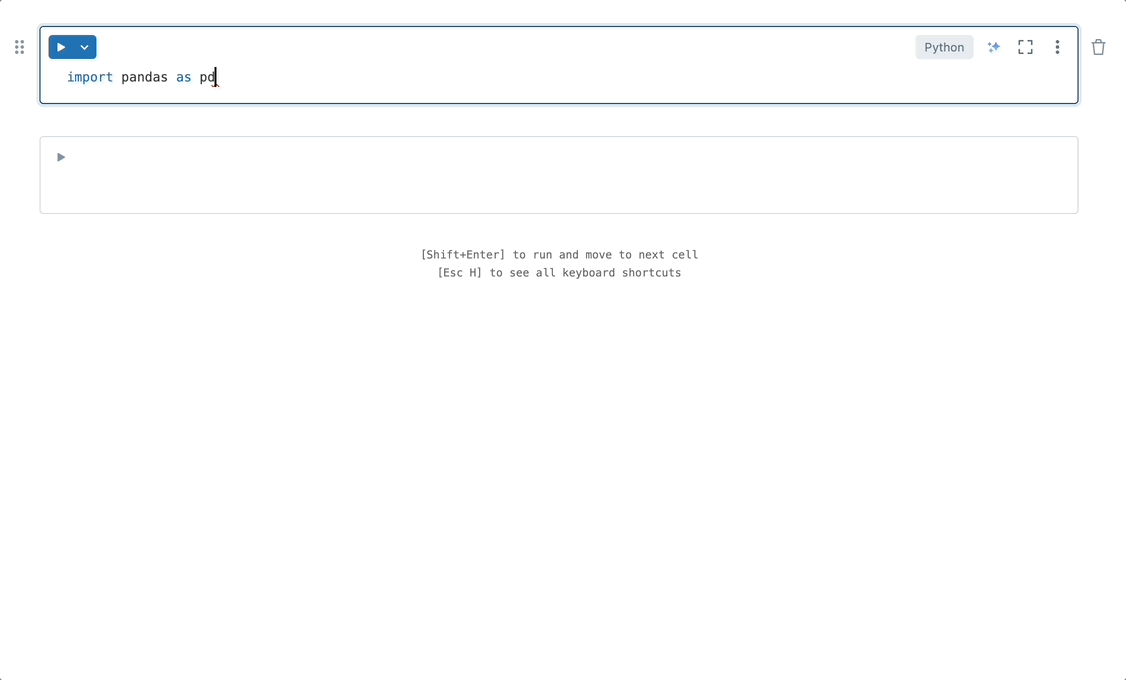 animierte GIF des Codeabschlusses für Python.