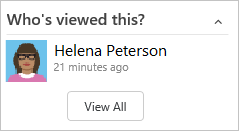Screenshot des Arbeitselementformulars, Gruppenerweiterungsbeispiel, Wer dies angezeigt hat.