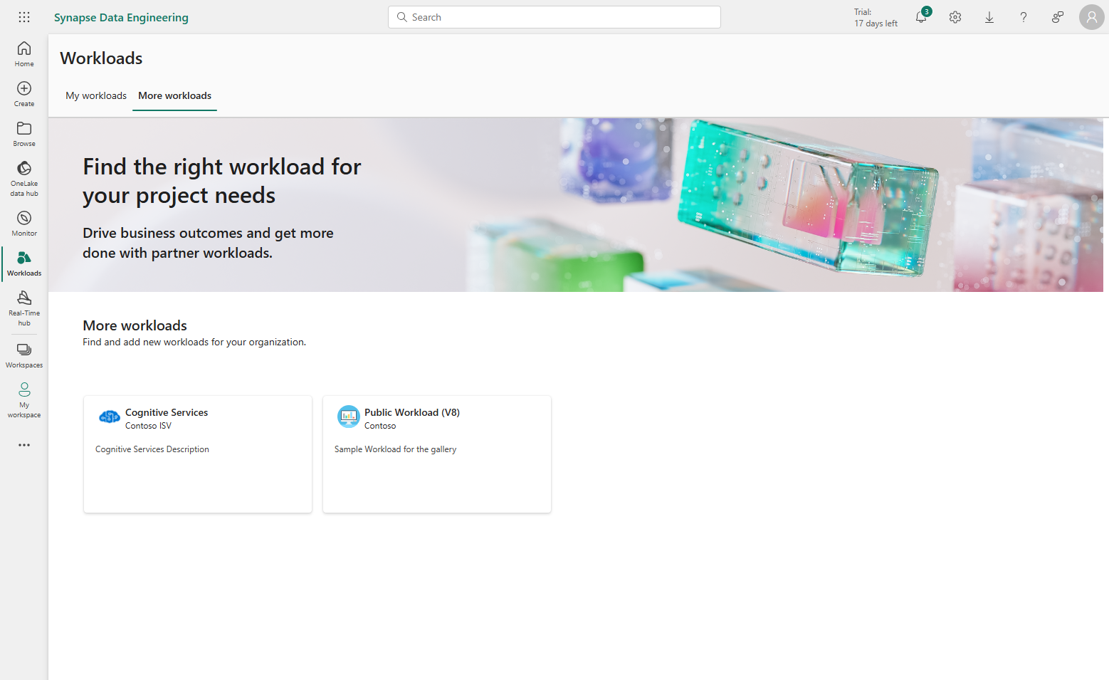 Screenshot: Der Bereich „Weitere Workloads“
