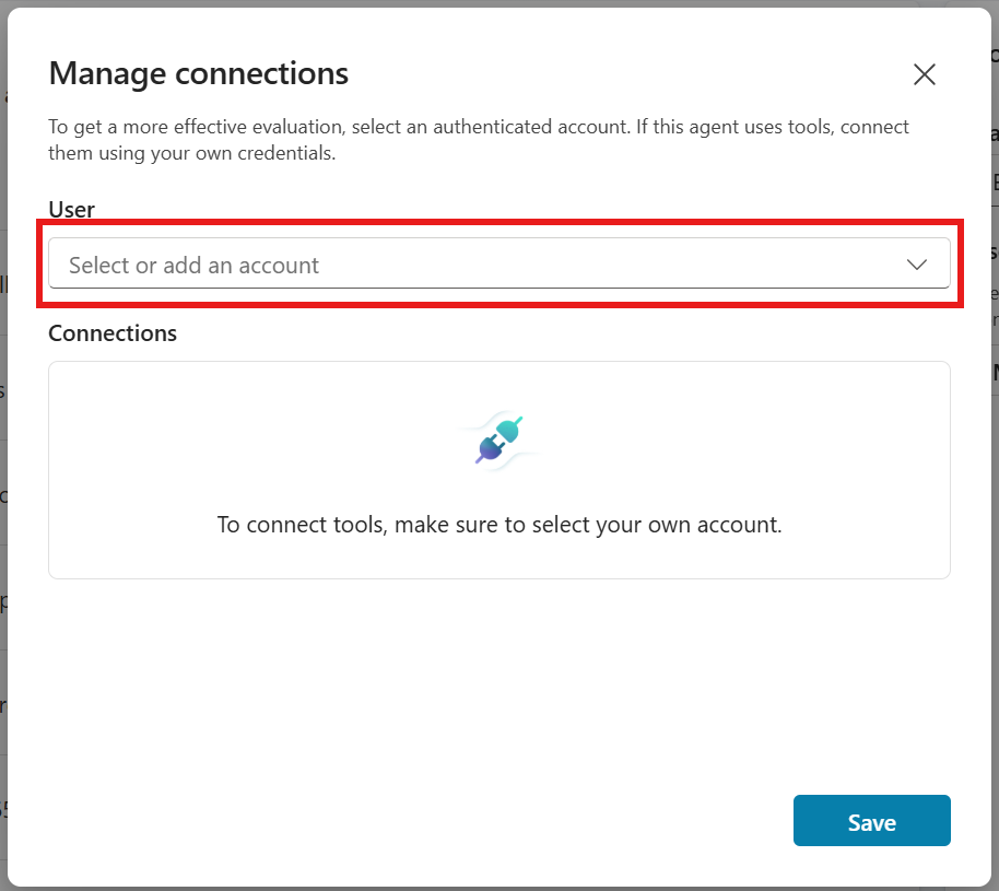 Screenshot, der zeigt, wie man ein Benutzerkonto auswählt.