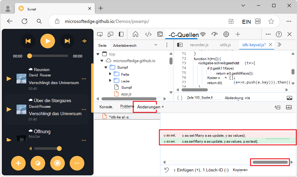 Anzeigen einer langen Codezeile
