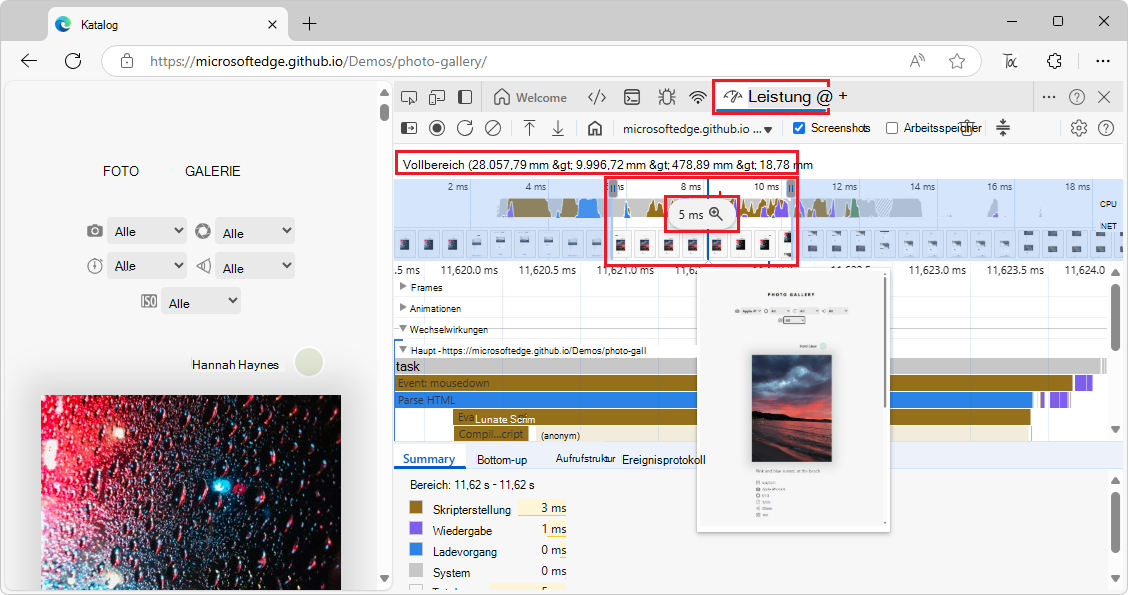 Springen zu einer ausgewählten Zoomstufe
