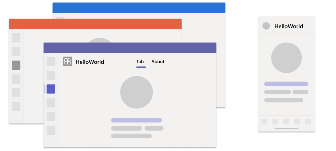 Screenshot: Konzeptionelle Registerkarten-App im Teams-Client