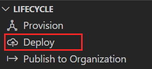 Screenshot: Bereitstellung der App in der Cloud