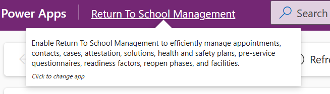 Wenn Sie mit dem Mauszeiger auf den App-Namen zeigen, wird die App-Beschreibung angezeigt.