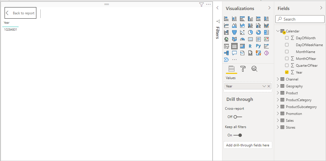 Screenshot der Jahresaggregation.