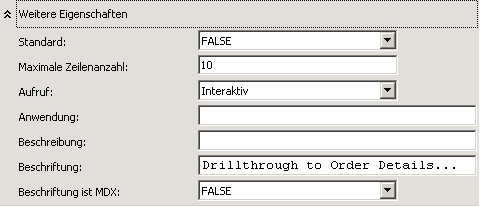 Feld 'Weitere Eigenschaften'