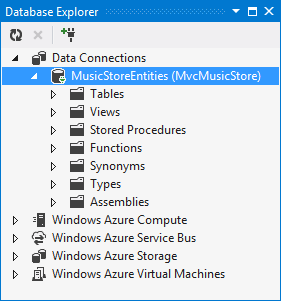 Connecting to MvcMusicStore.mdf Connecting to MvcMusicStore.mdf