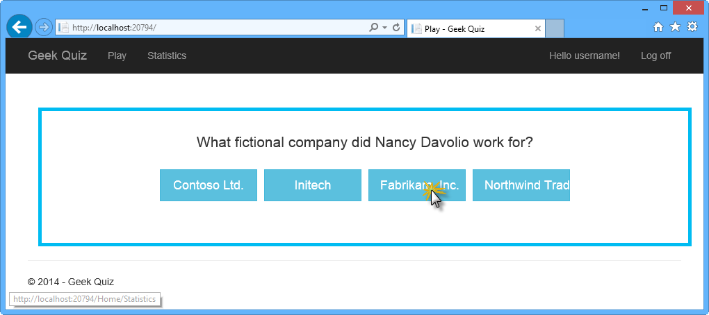 Answering another question Answering another question