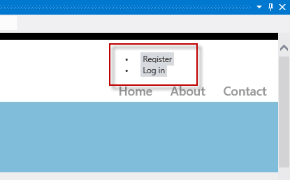 Locating the Register and Log in links Locating the Register and Log in links