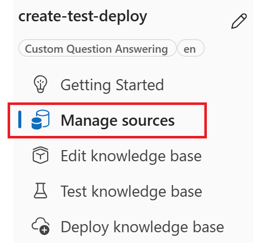 Screenshot of manage sources selection in the Foundry.