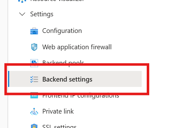Screenshot shows SETTINGS with Backend settings selected.