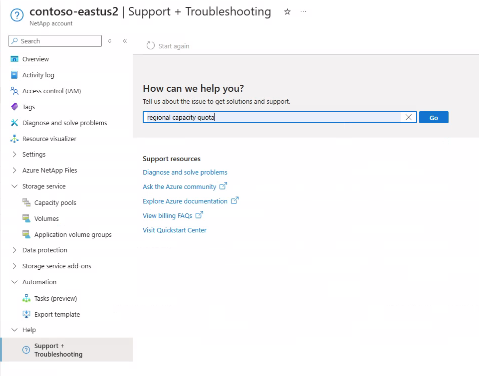 Screenshot that shows the How can we help heading.