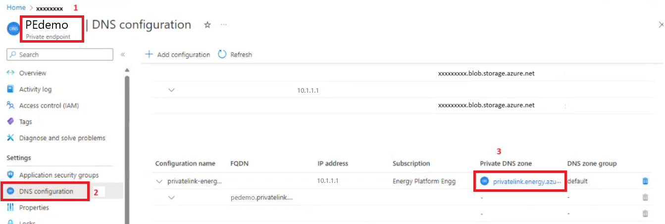 Screenshot that shows DNS Config.