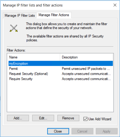 filter action list 23