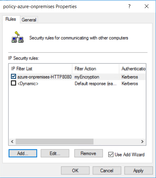 end of process of creation of the security policy 48