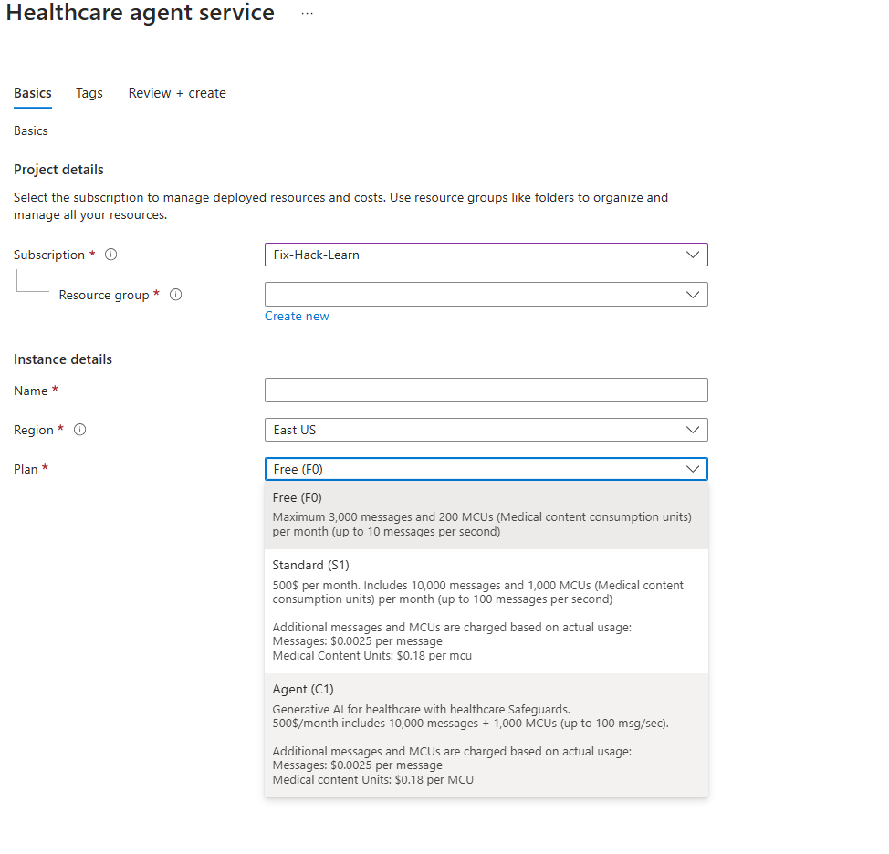 A screenshot of the copiliot tier