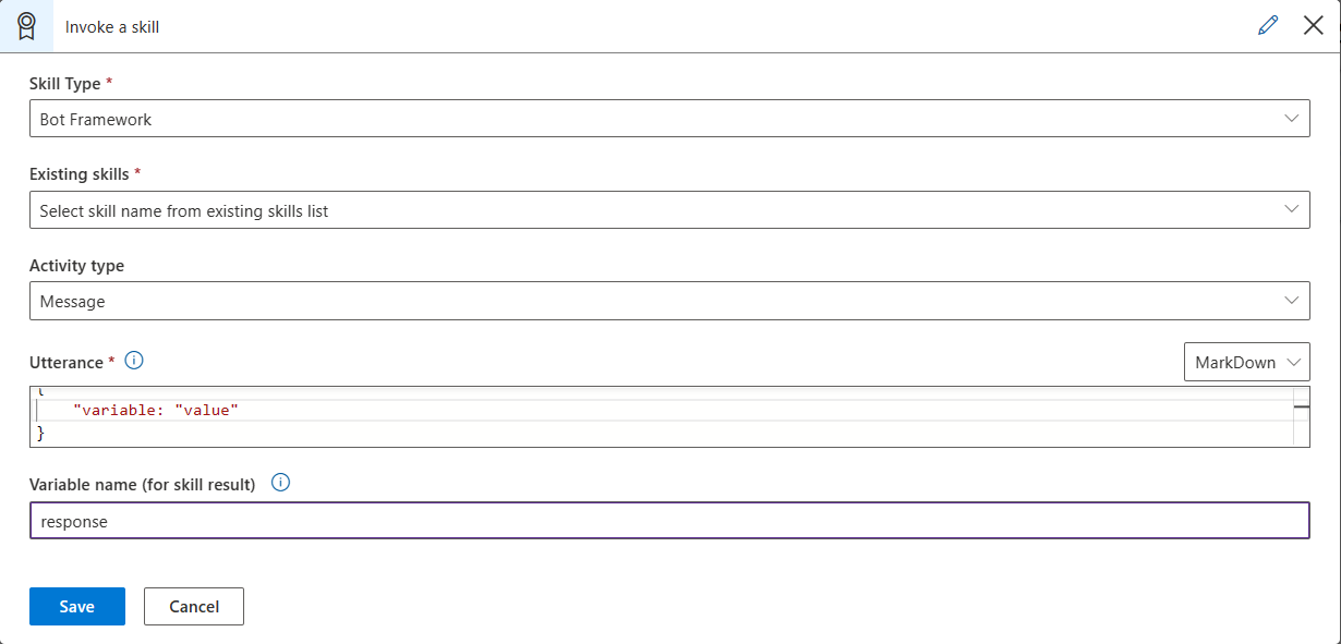 Screenshot of skill step