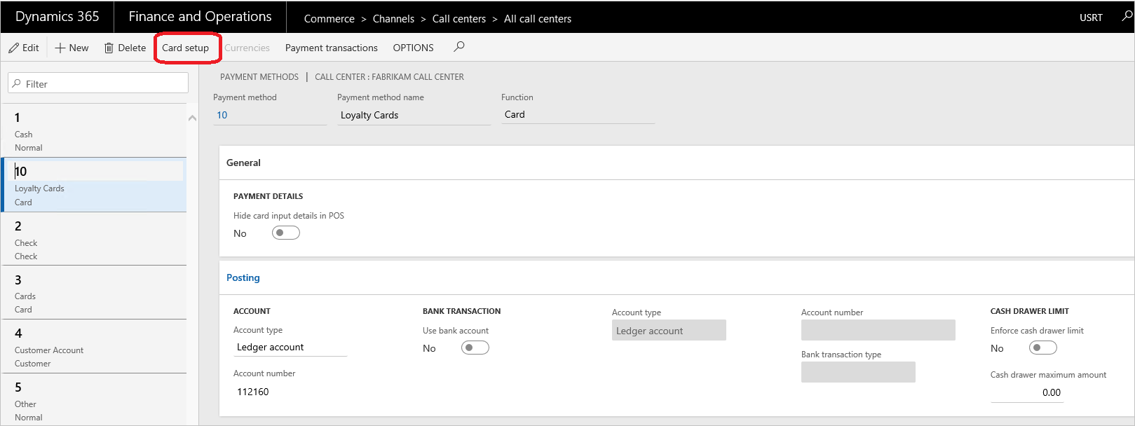 Loyalty card setup Loyalty card setup.