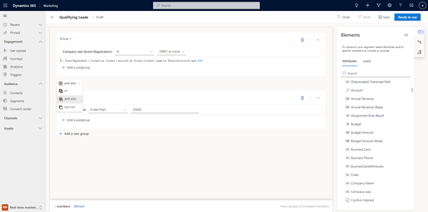 select your operator between groups select your operator between groups