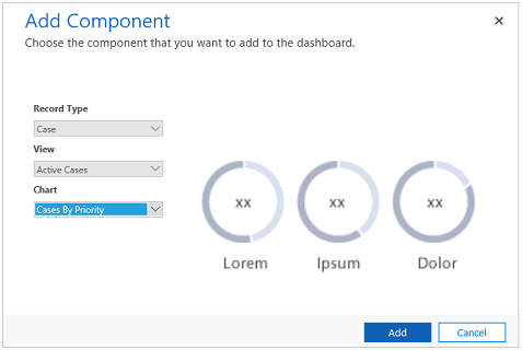 Add a doughnut chart component Add a doughnut chart component.