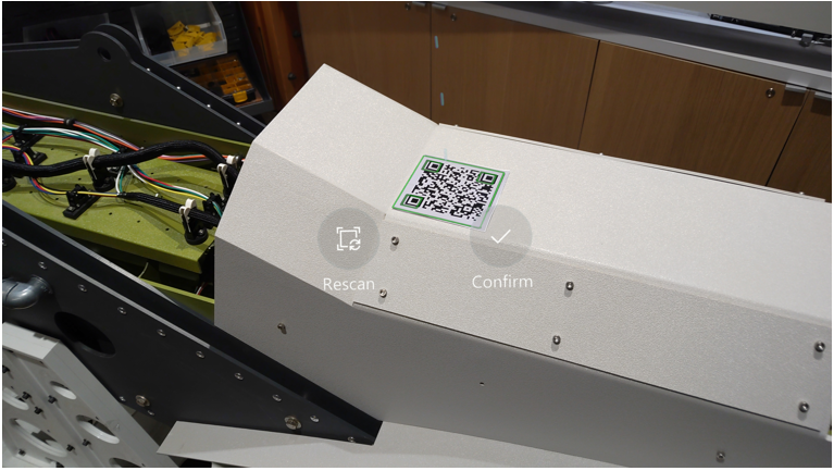 Example of Confirm button for confirming anchor position Example of Confirm button for confirming anchor position.