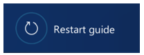 Restart guide button Restart guide button.