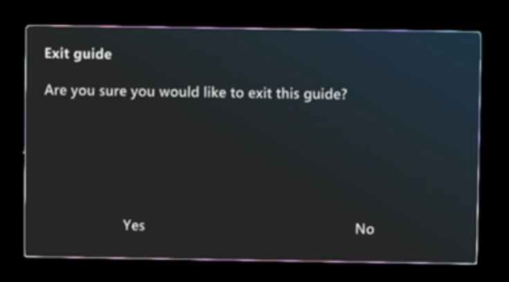 Example of a dialog box that has Yes and No buttons Example of a dialog box that has Yes and No buttons.