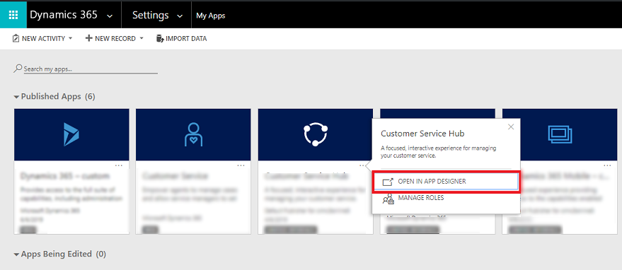 Open App Designer Open App Designer