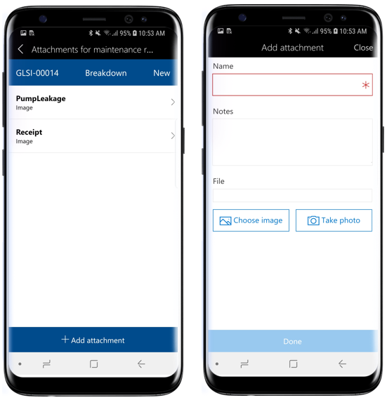Add an attachment to a maintenance request Add an attachment to a maintenance request.
