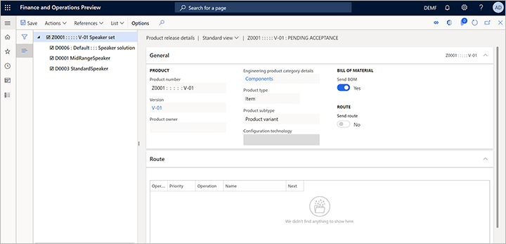 Reviewing the product release details Reviewing the product release details.