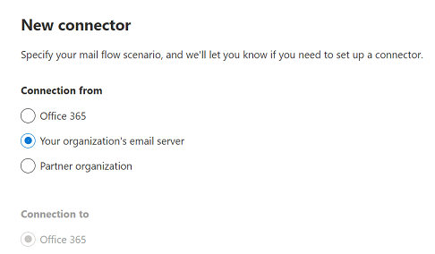 The screen on which connector settings are configured.