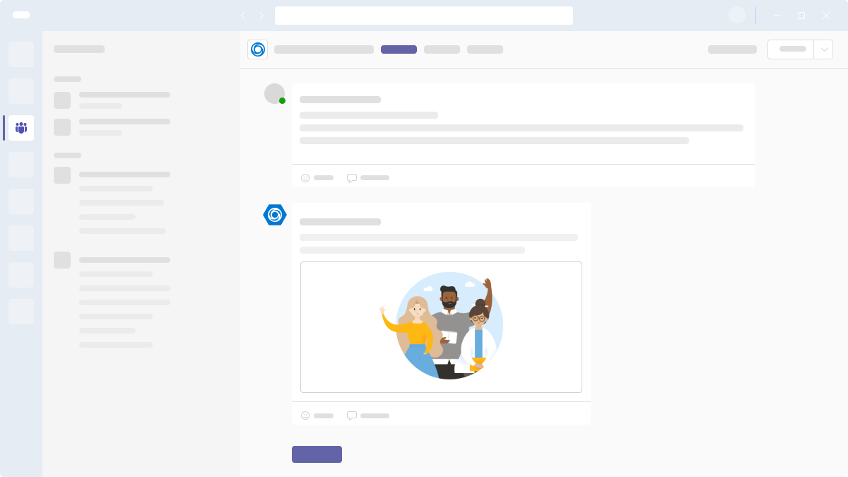 Diagram that shows an app icon in channel view of bot.