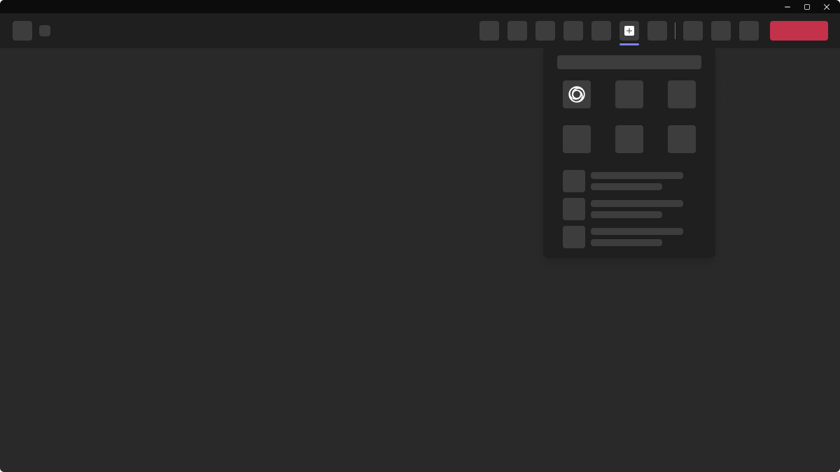 Diagram that shows an app icon in meeting app flyout.