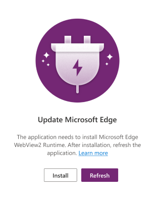 WebView2 WebView2 Runtime errow.