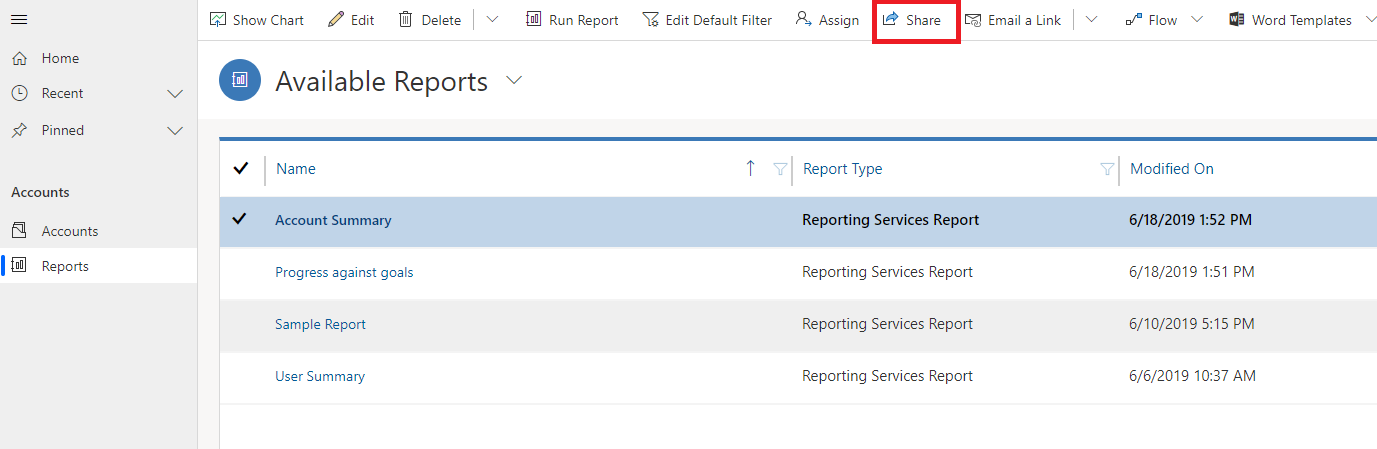 share a report share a report.