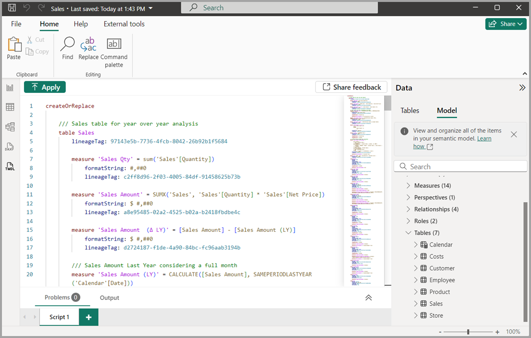 Screenshot of the T-M-D-L metadata being created automatically.