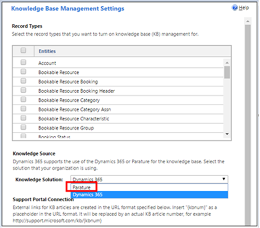 Knowledge Base Management Settings dialog Knowledge Base Management Settings dialog.