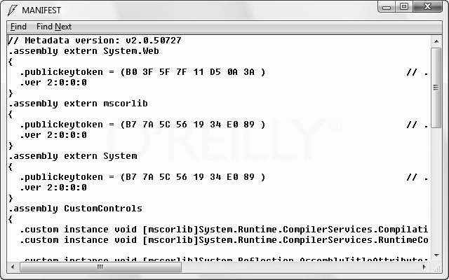 An assembly manifest